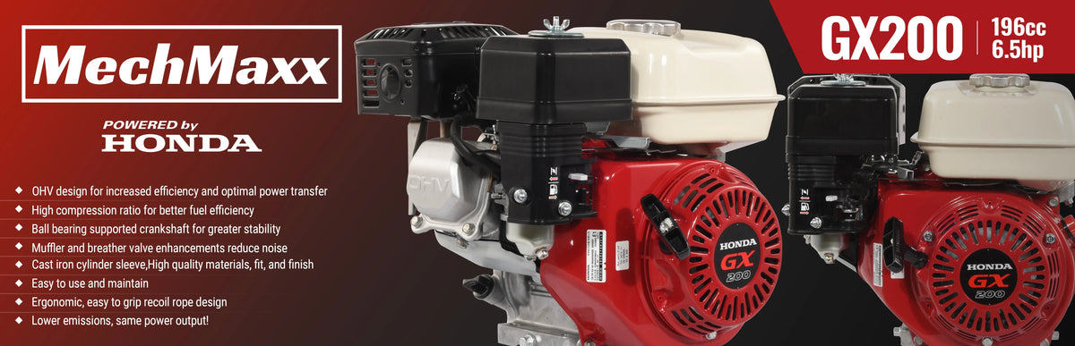 MechMaxx HONDA GX200 Gasoline Engine Powered 4 inch Wood Chipper,  GS650