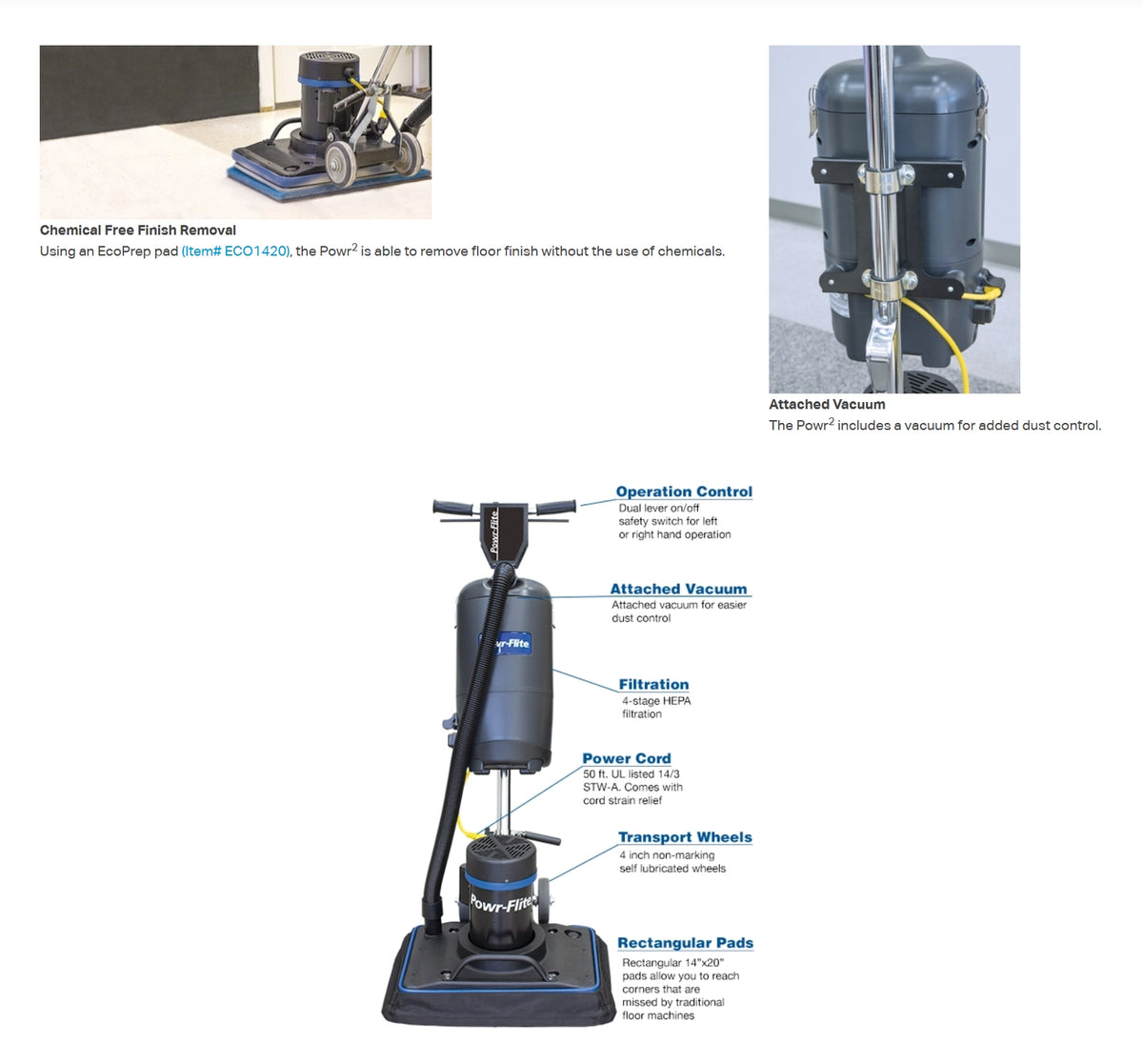 Powr-Flite Orbital Floor Machine Dust Control Kit