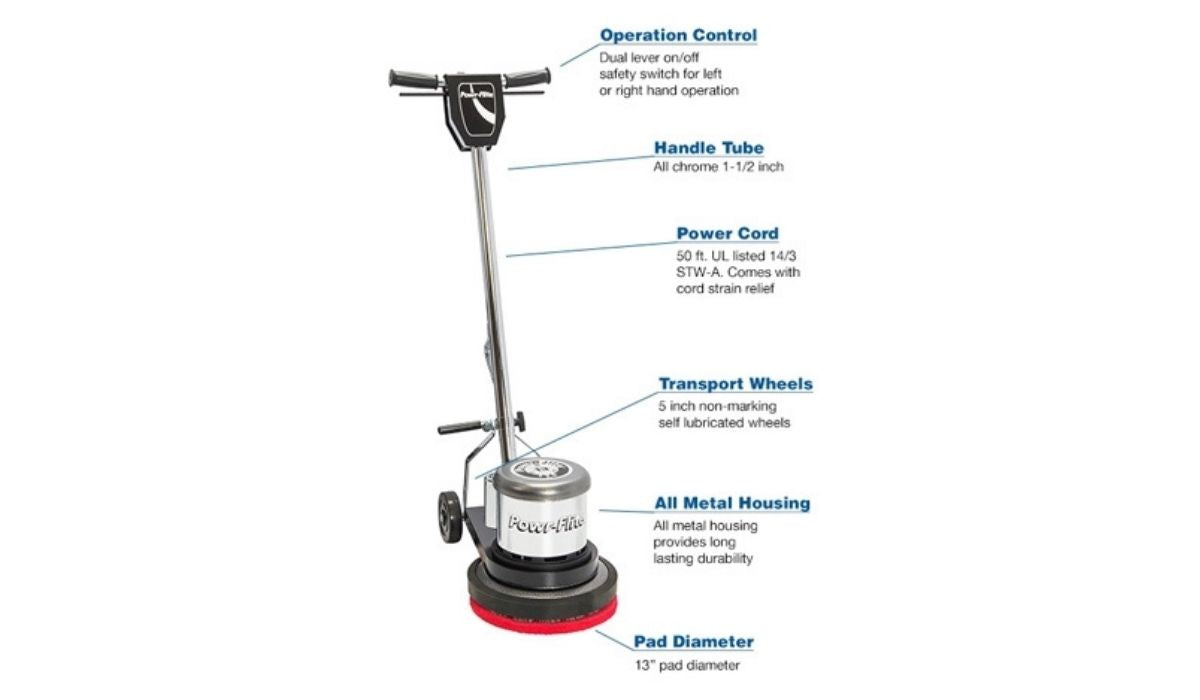 Powr-Flite Classic Metal Floor Machine 17 1.5 HP Motor